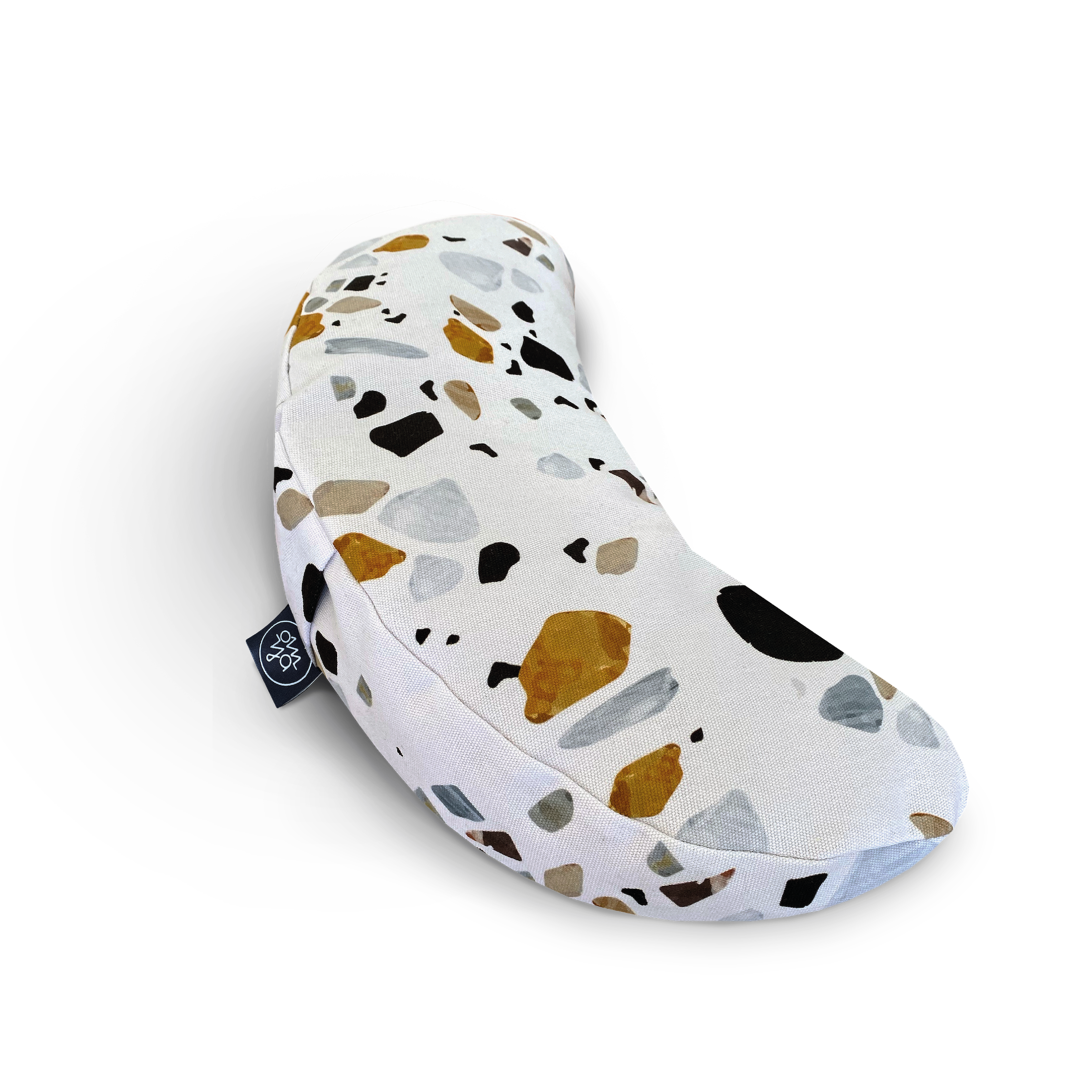 Design Yoga Half Moon Cushion - Light Terrazzo