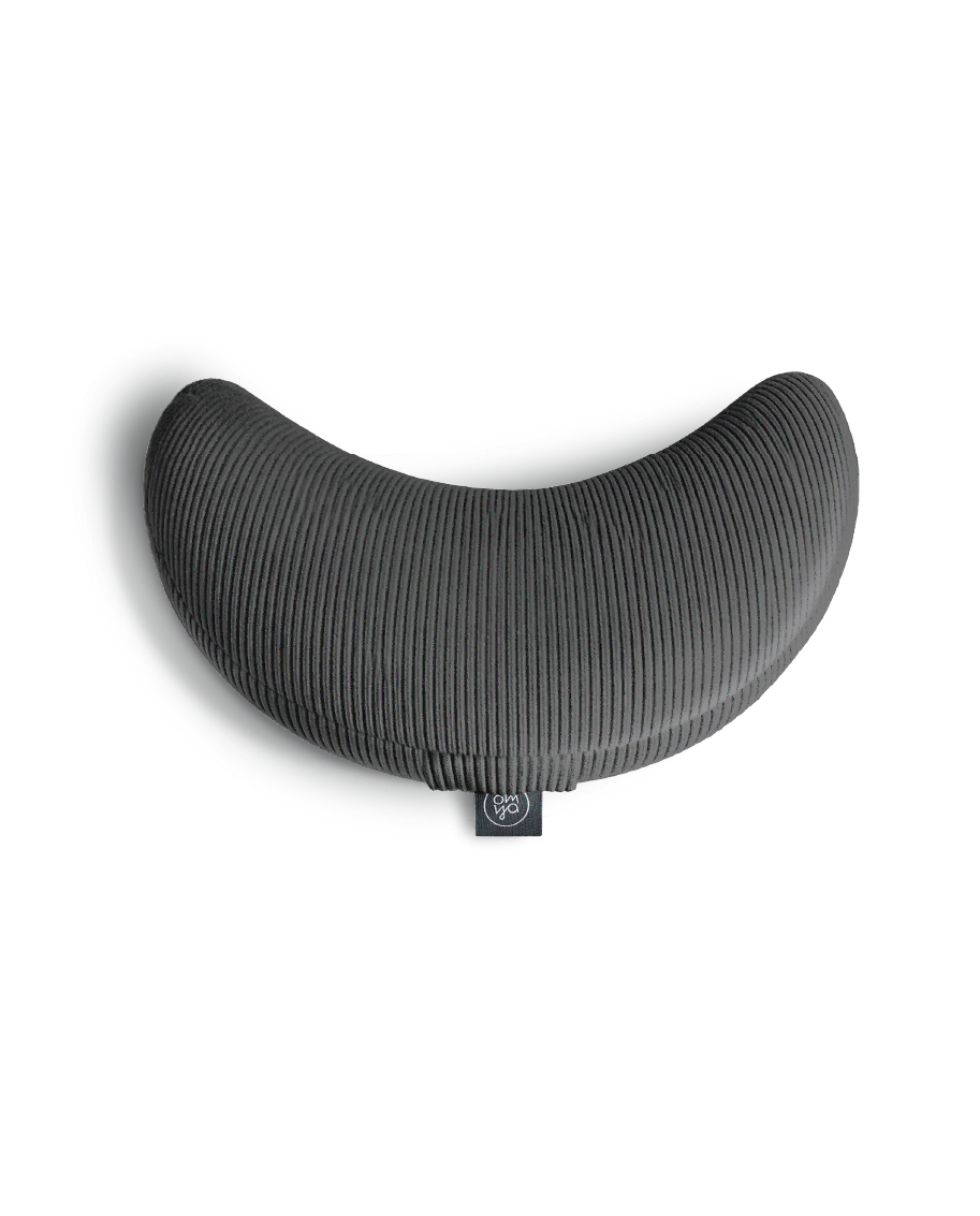 Design Yoga Halbmond Kissen - Granit Cord