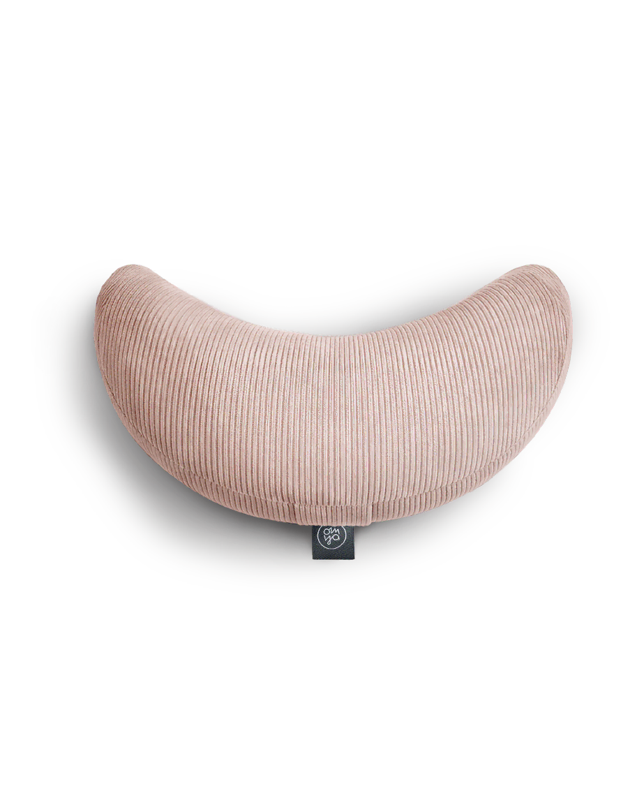 Design Yoga Half Moon Cushion - Blush Cord