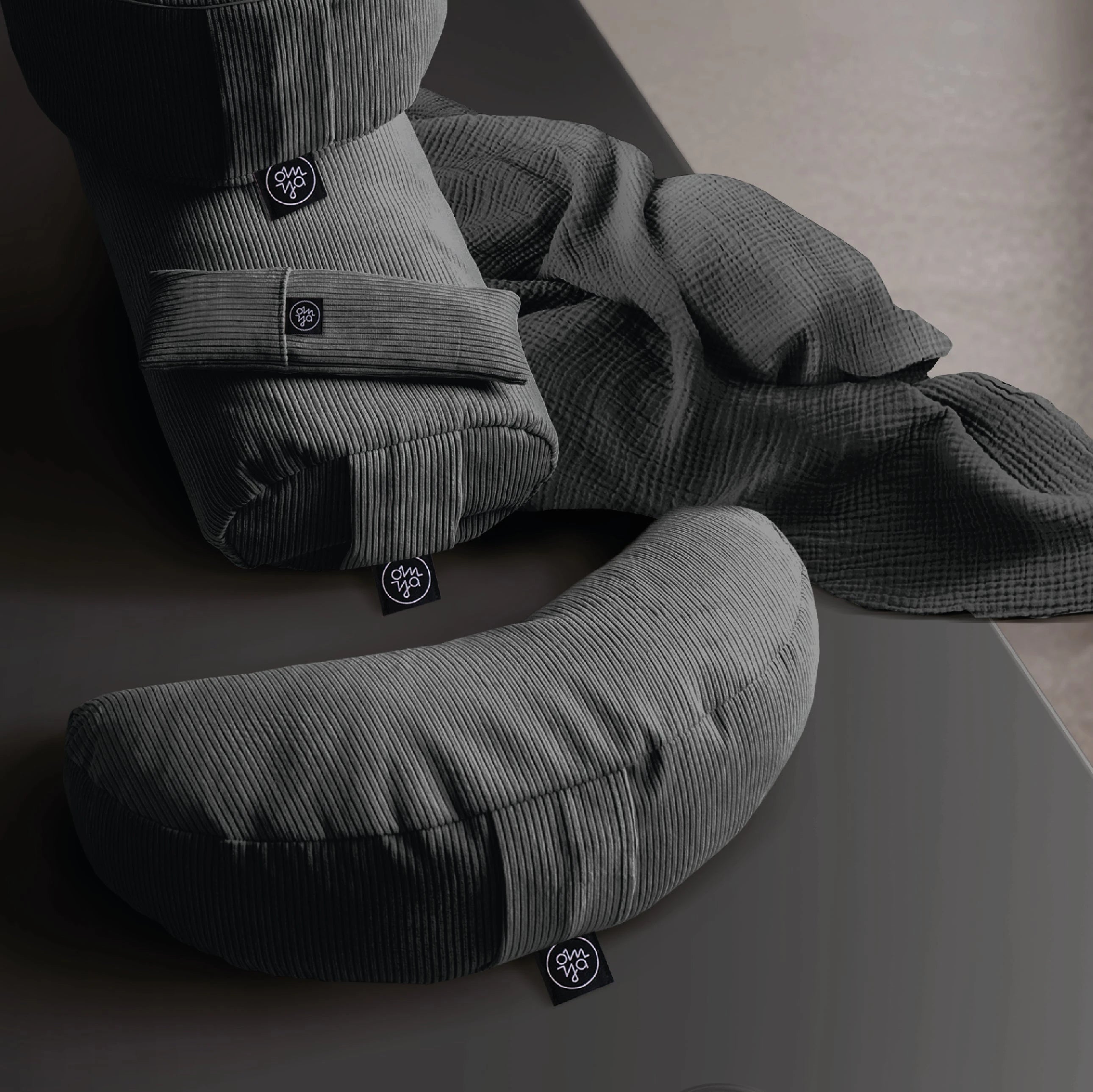 Shavasana Blanket - Granite Muslin 