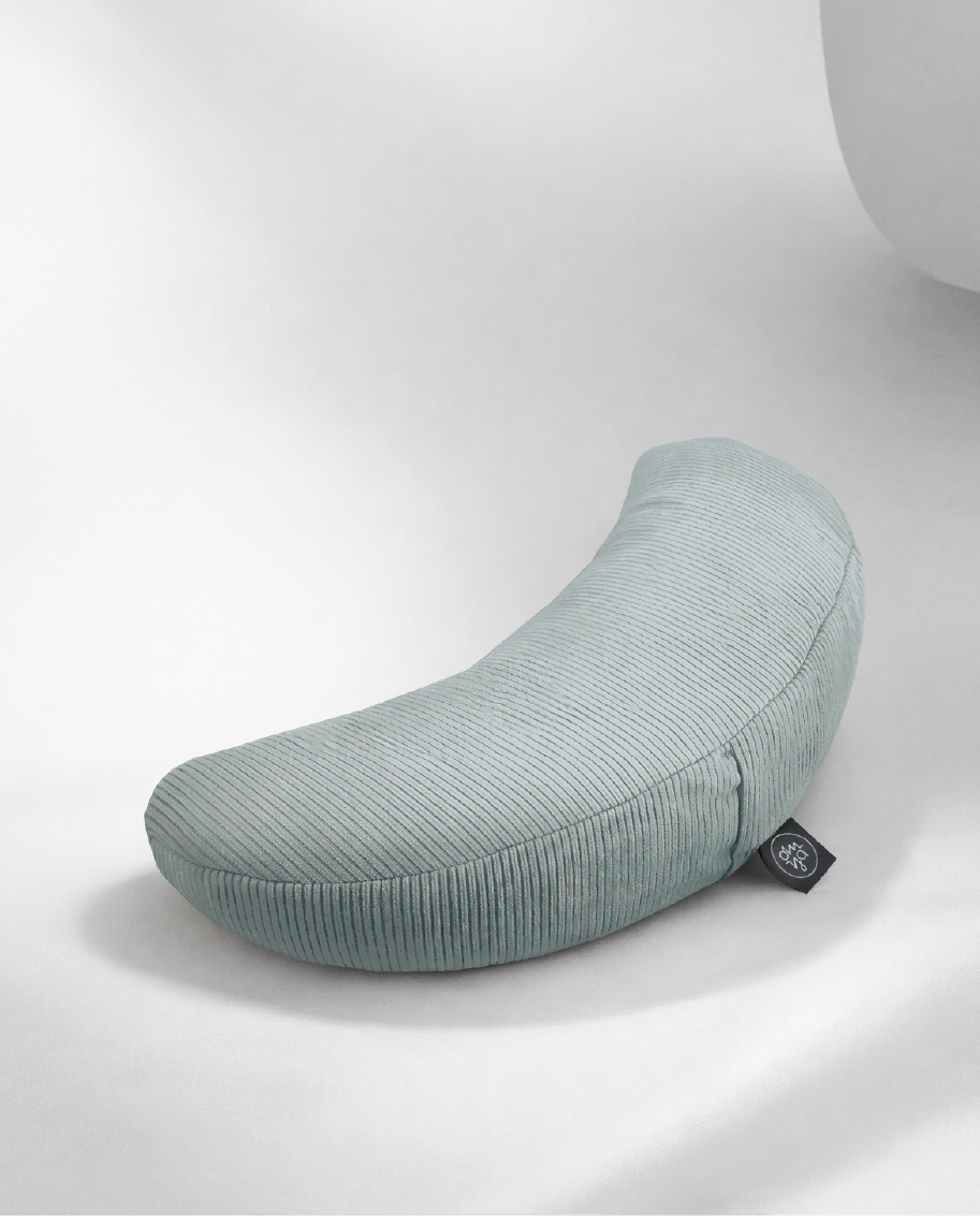 Design Yoga Halbmond Kissen - Aqua Cord