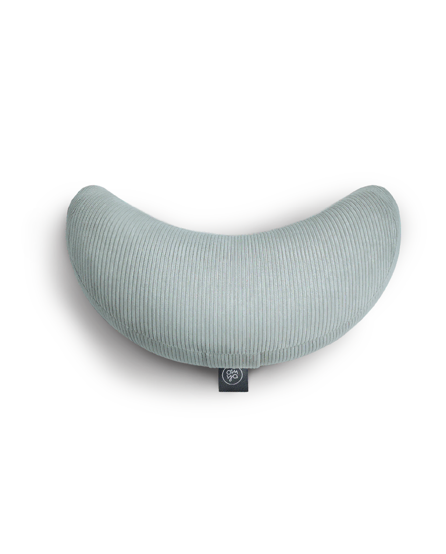Design Yoga Half Moon Cushion - Aqua Cord